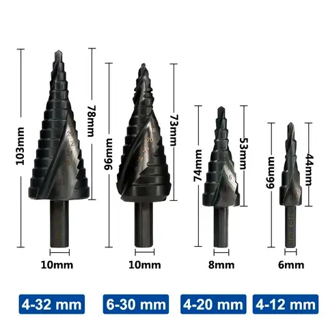 HSS Cobalt Step Drill Set for Metal Wood