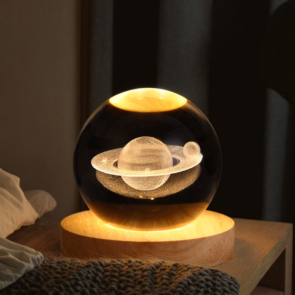 Art Crystal Ball Night Lamp 3d Decoration Led