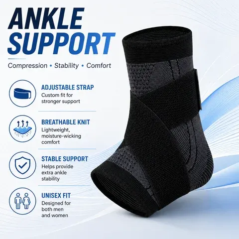 Adjustable Ankle Compression Support for Sports