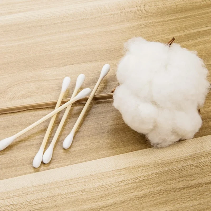 Double-Tip Wooden Cotton Swabs, Chlorine-Free 3