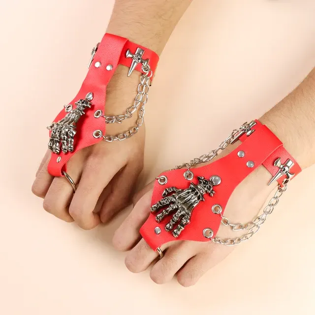 Gothic Leather Bracelet 3