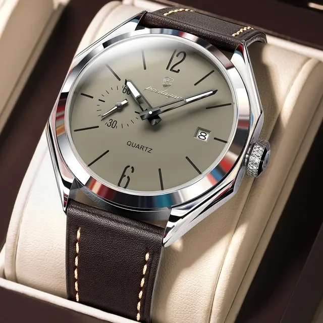 Waterproof Stainless Steel Men's Watch with Date 1