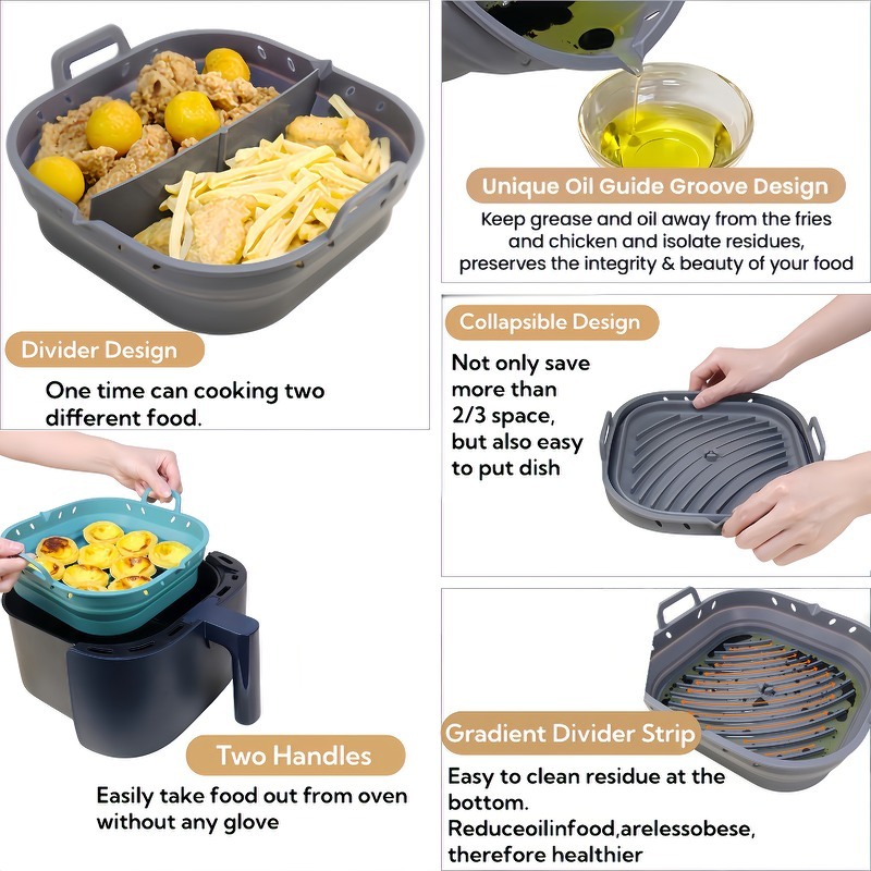 Dishwasher Safe Oven Air Fryer Silicone Bakset Silicon 2