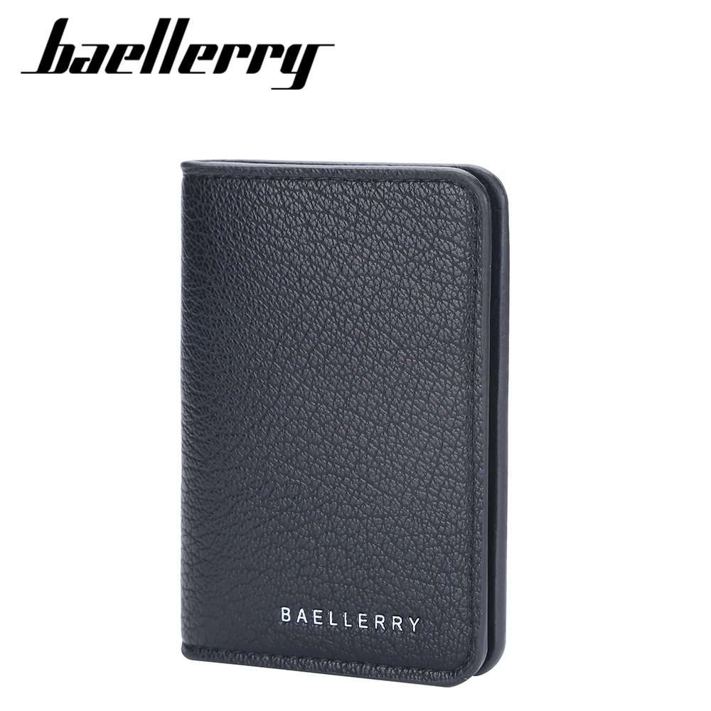 Baellerry Herren Slim Wallet aus Weichem PU-Leder Mini-Kreditkartenetui