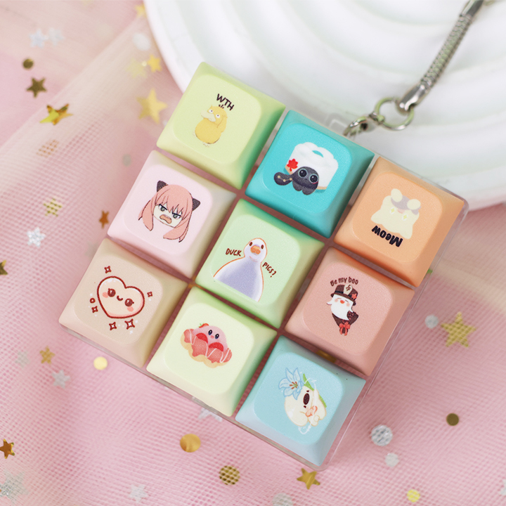 Anime Fidget Clicker Keycap Keychain 2