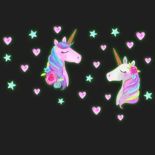 Glowing Unicorn Wall Stickers 1