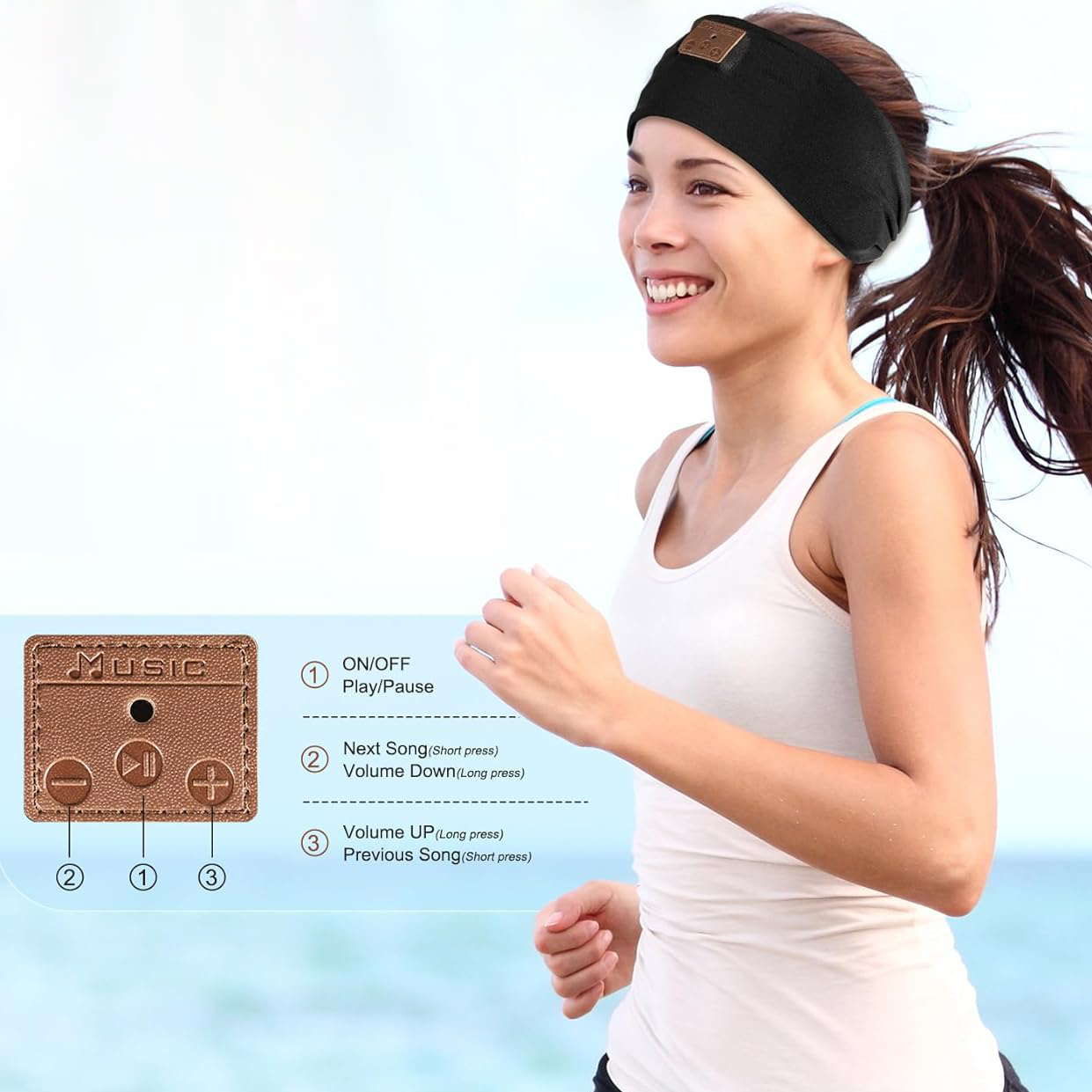 Sleep Headphones Headband with Eye Mask 4