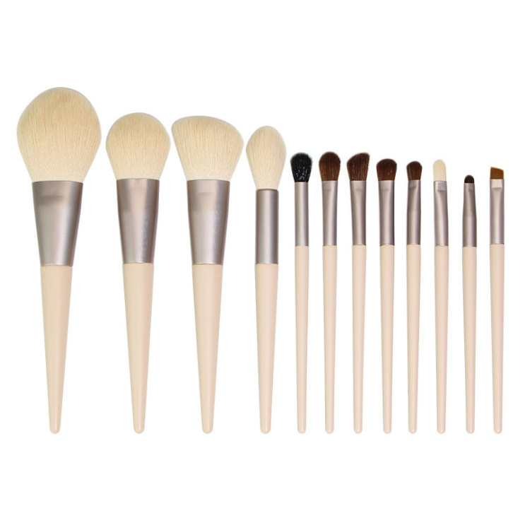 Make-up-Pinselset 12-teilig aus Ponyhaar