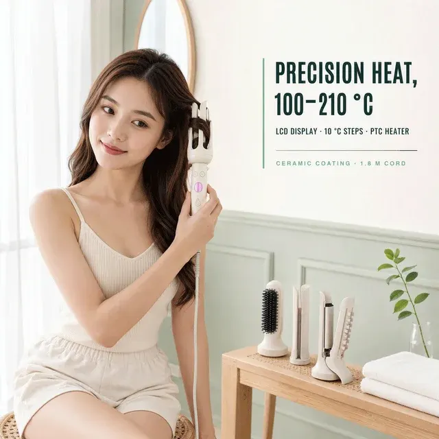 Automatic Curling Iron Interchangeable Hair Styling Tool Ceramic 1