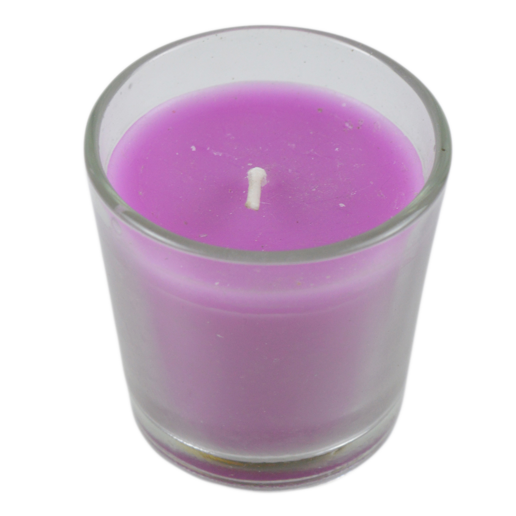 Colored Votive Candle in Clear Glass