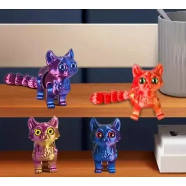 3D Cat Figurine 2