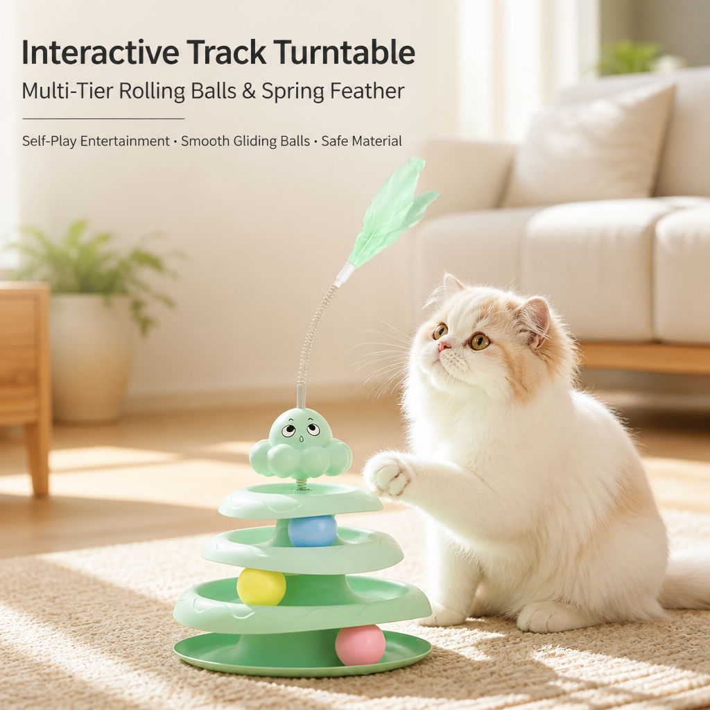 Octopus Cat Turntable Feather Toy 4