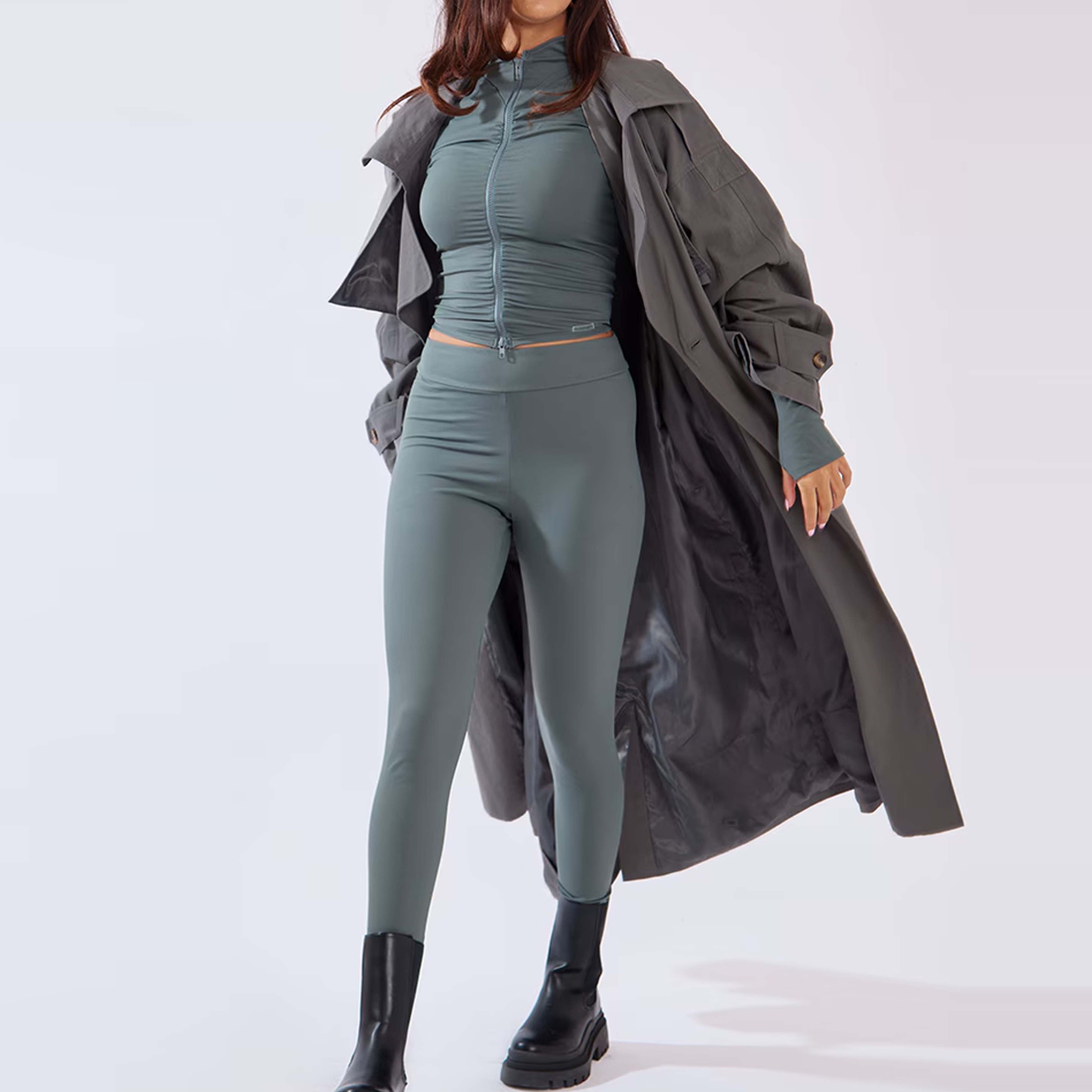 Long Waterproof Polyester Women's Trench Coat 2