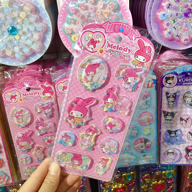 5 Stück Niedliche Anime Sanrio Hellokitty 3D Shake-Aufkleber 4