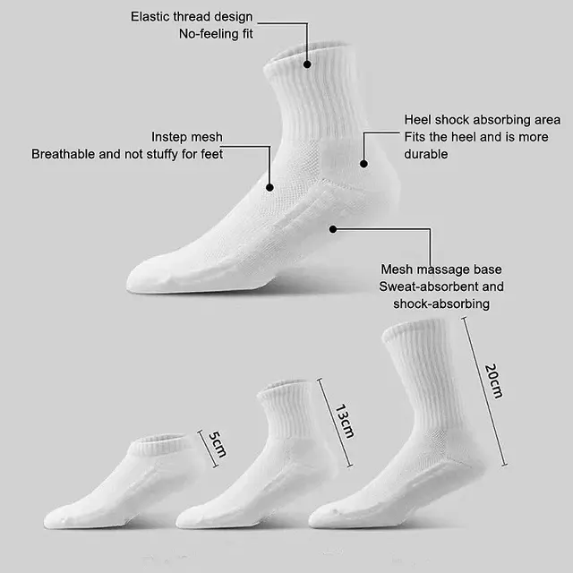Men's Cushioned Running Socks Moisture-Wicking 2