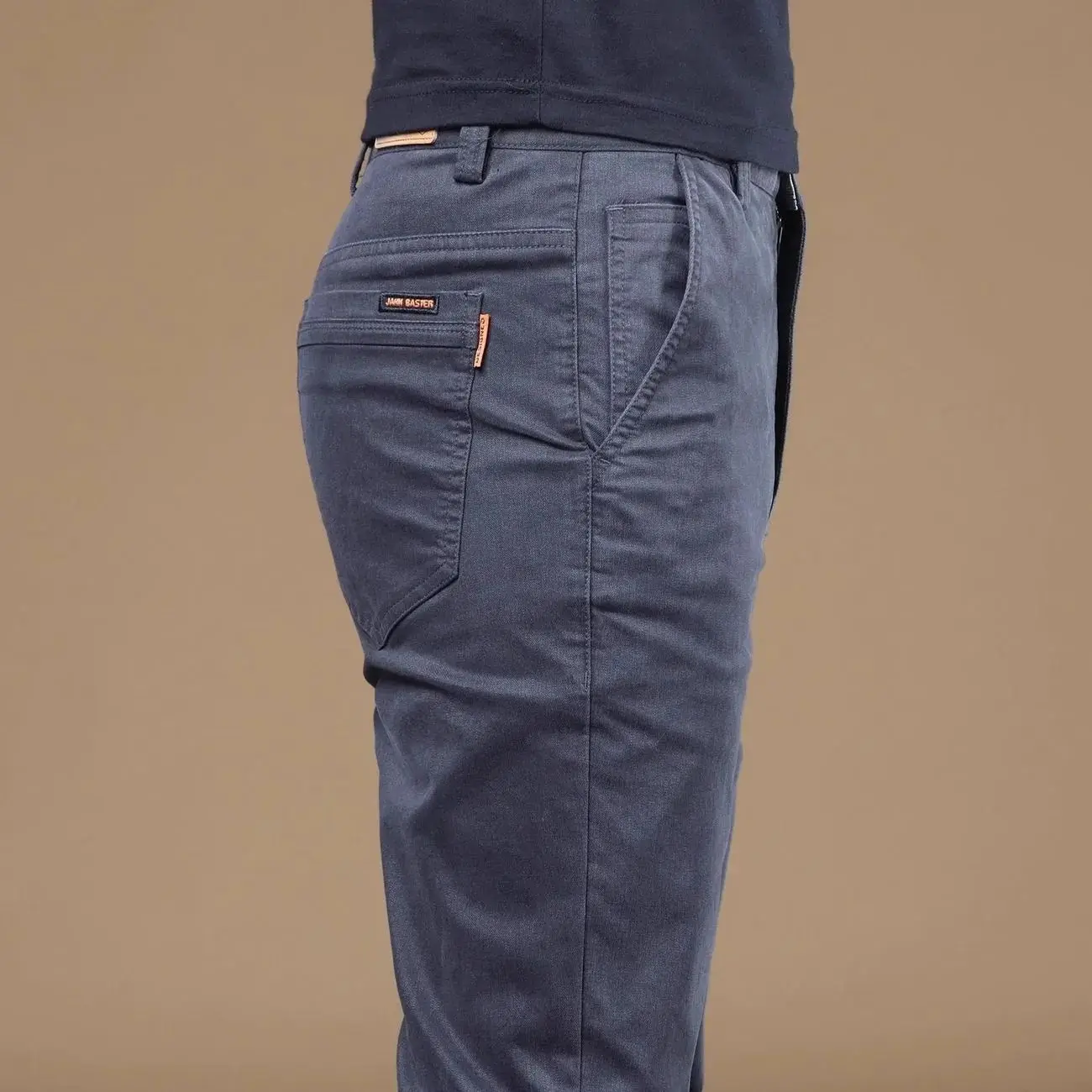 Sommer Dünne Baumwoll-Herrenhose Trendige Vielseitige Elastische Leichte Business-Hose 3