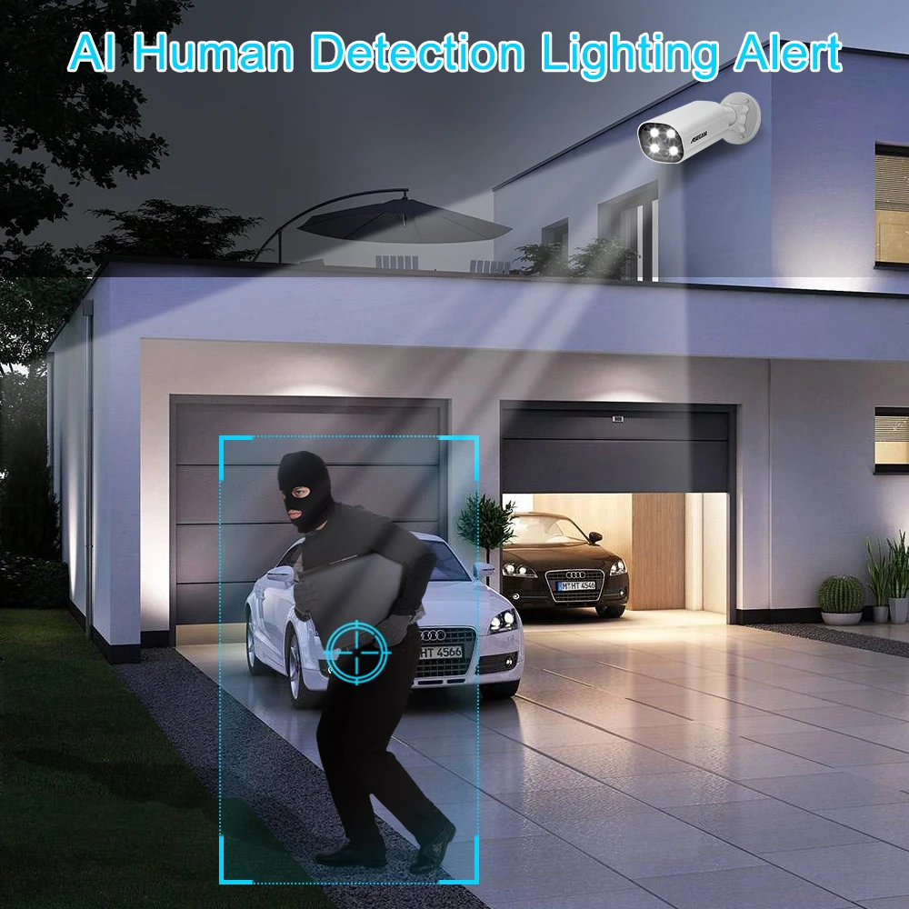 ASECAM 8MP POE IP Kamera 4K 15fps Outdoor 4