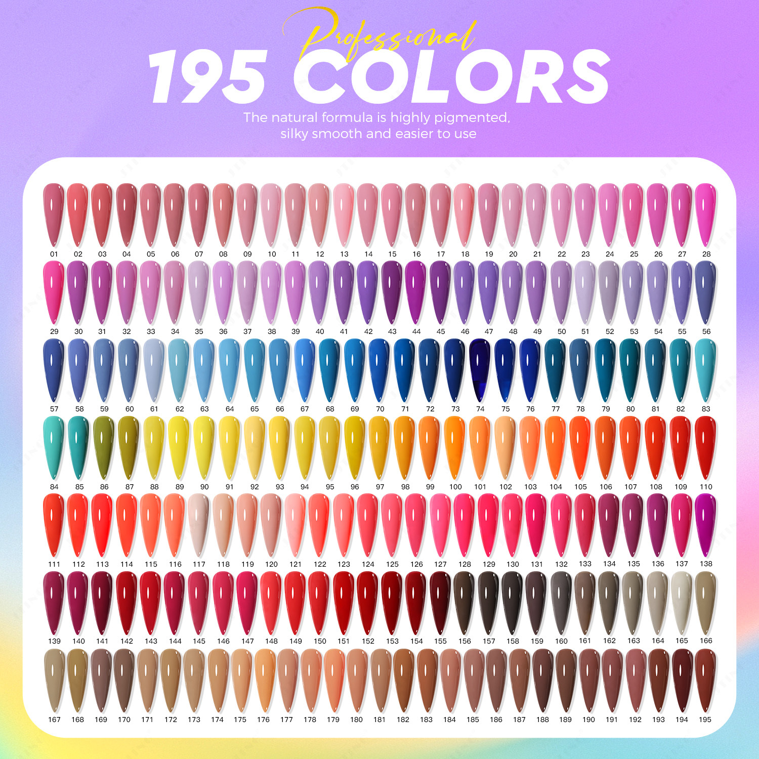 195-Shade UV Gel Nail Polish Set 4