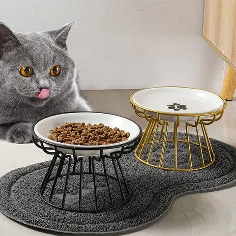 Keramik-Futterschalen für Katzen Erhöhte Breite Sichere Schalen Langsames