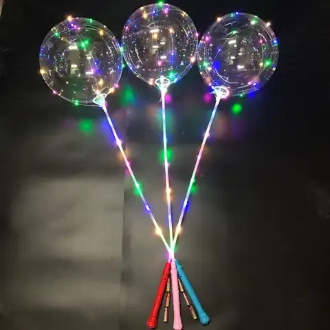 Hand-Held LED Bobo Balloons with Handle