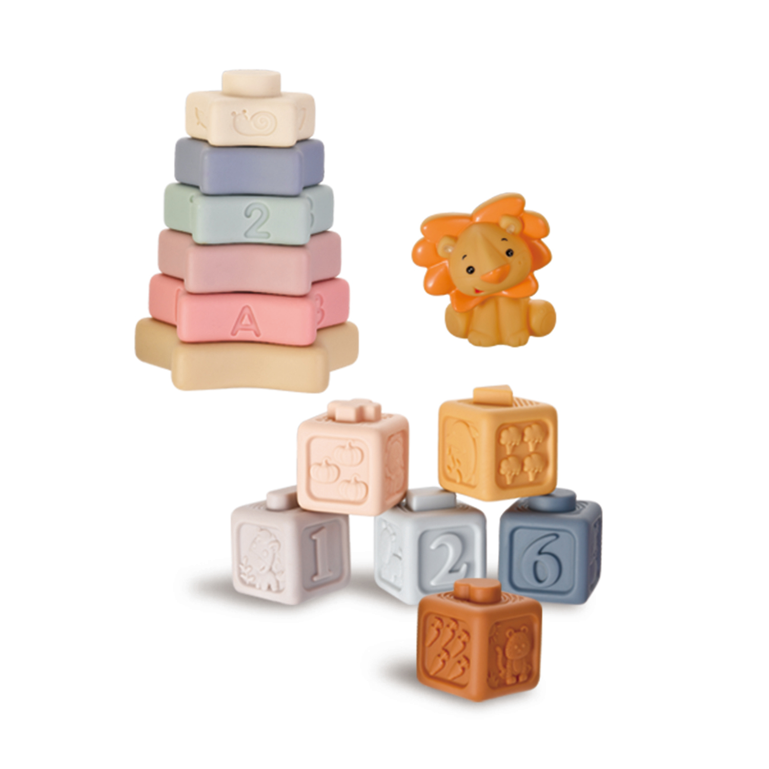 Educational Bath Toy Set with Lion 4