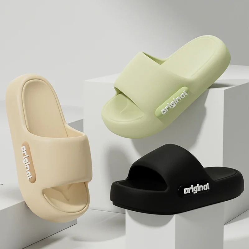 Damen EVA Plateau-Slipper Dicke Sohle Rutschfeste Strand-Slides Sandalen