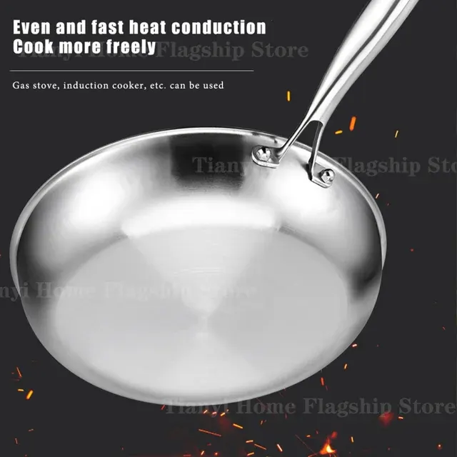 Titanium Stainless Nonstick Frying Pan 22-30cm 2