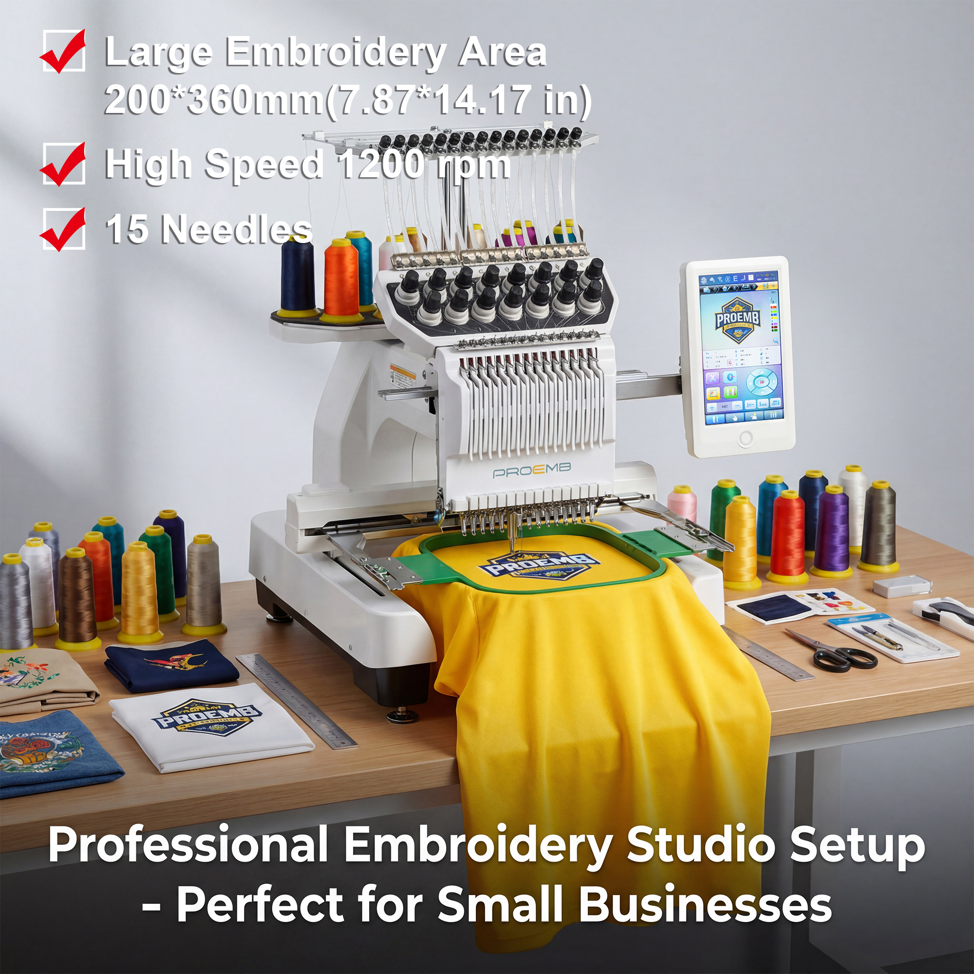 Single Head Beginner Embroidery Machine 1200RPM