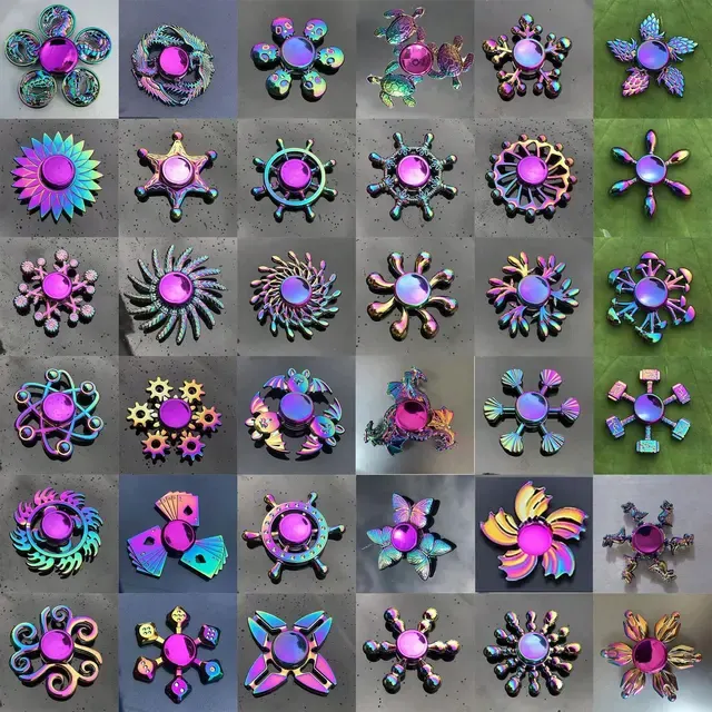 Rainbow Metal Fidget Spinner Stress Relief 4