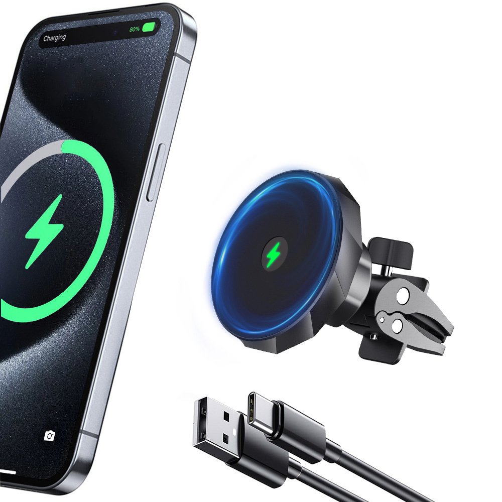 Super Strong 15W Magnetic Wireless Fast Charging Car