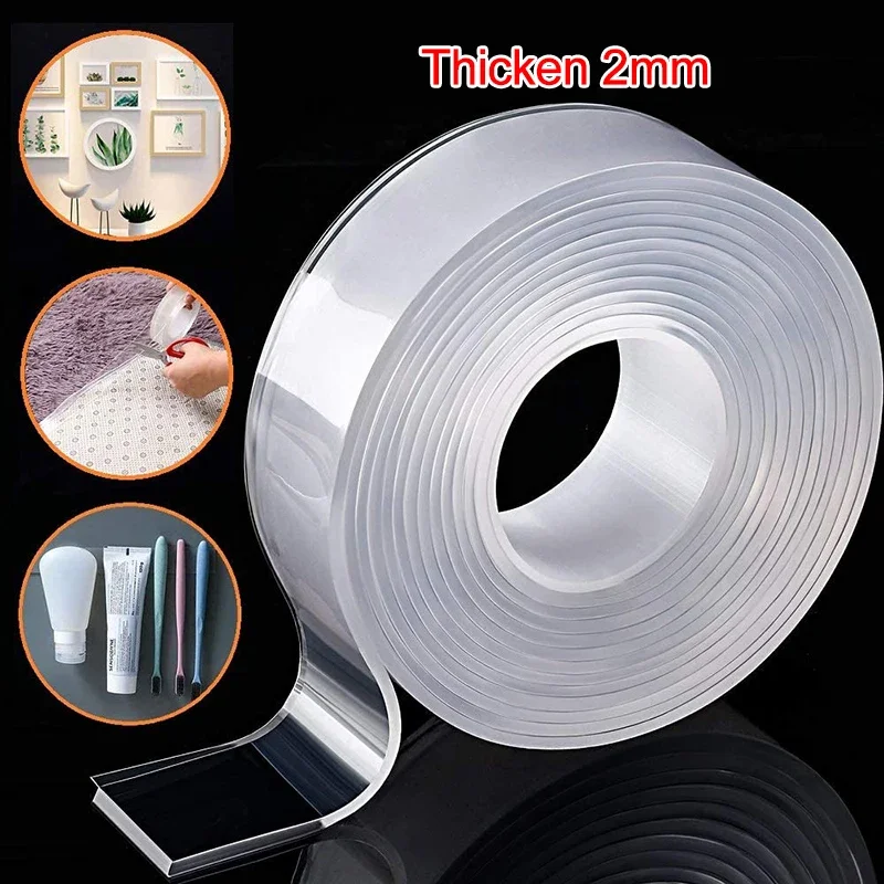 Transparent Nano Double-Sided Tape, Waterproof