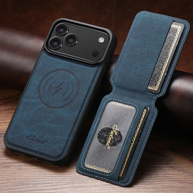 Faux Leather Phone Case with Card Holder 2