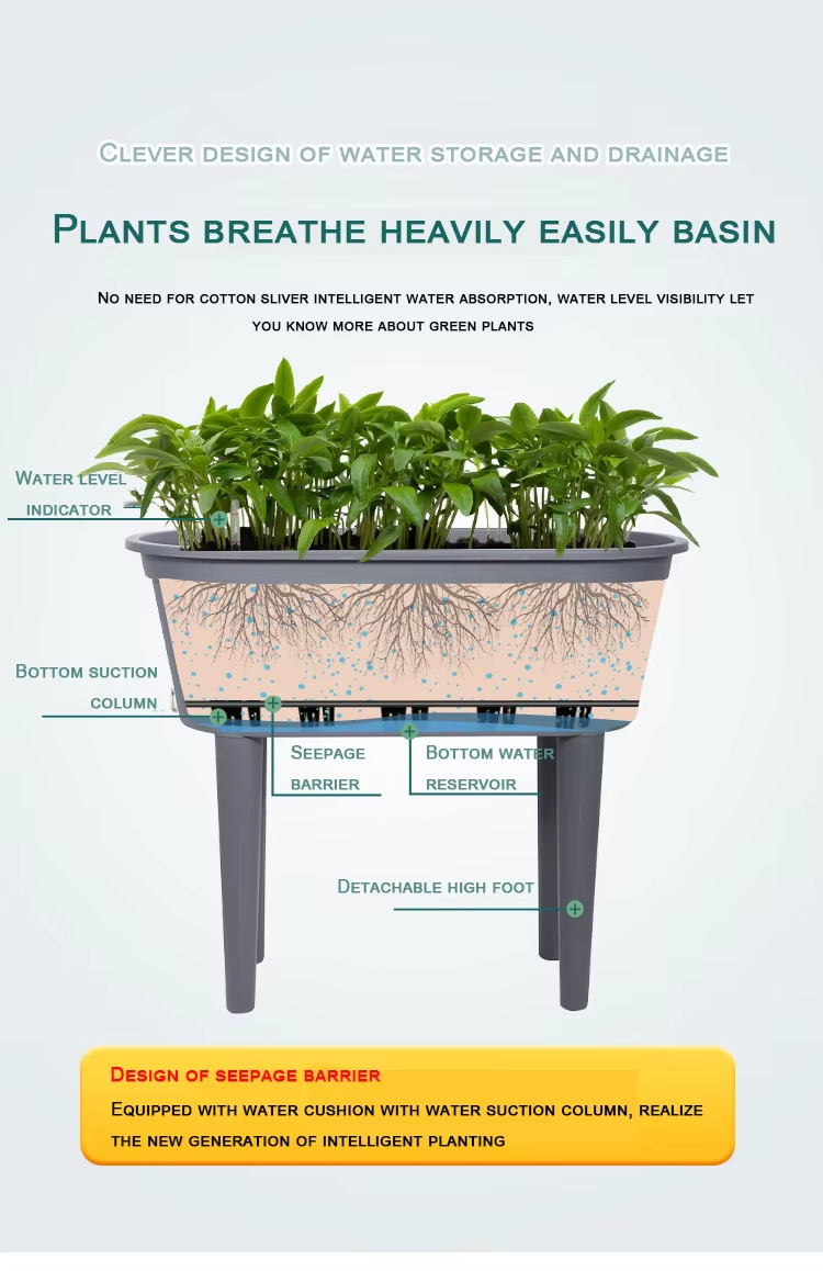 Tall Outdoor Plastic Planter Stand Raised Bed 4