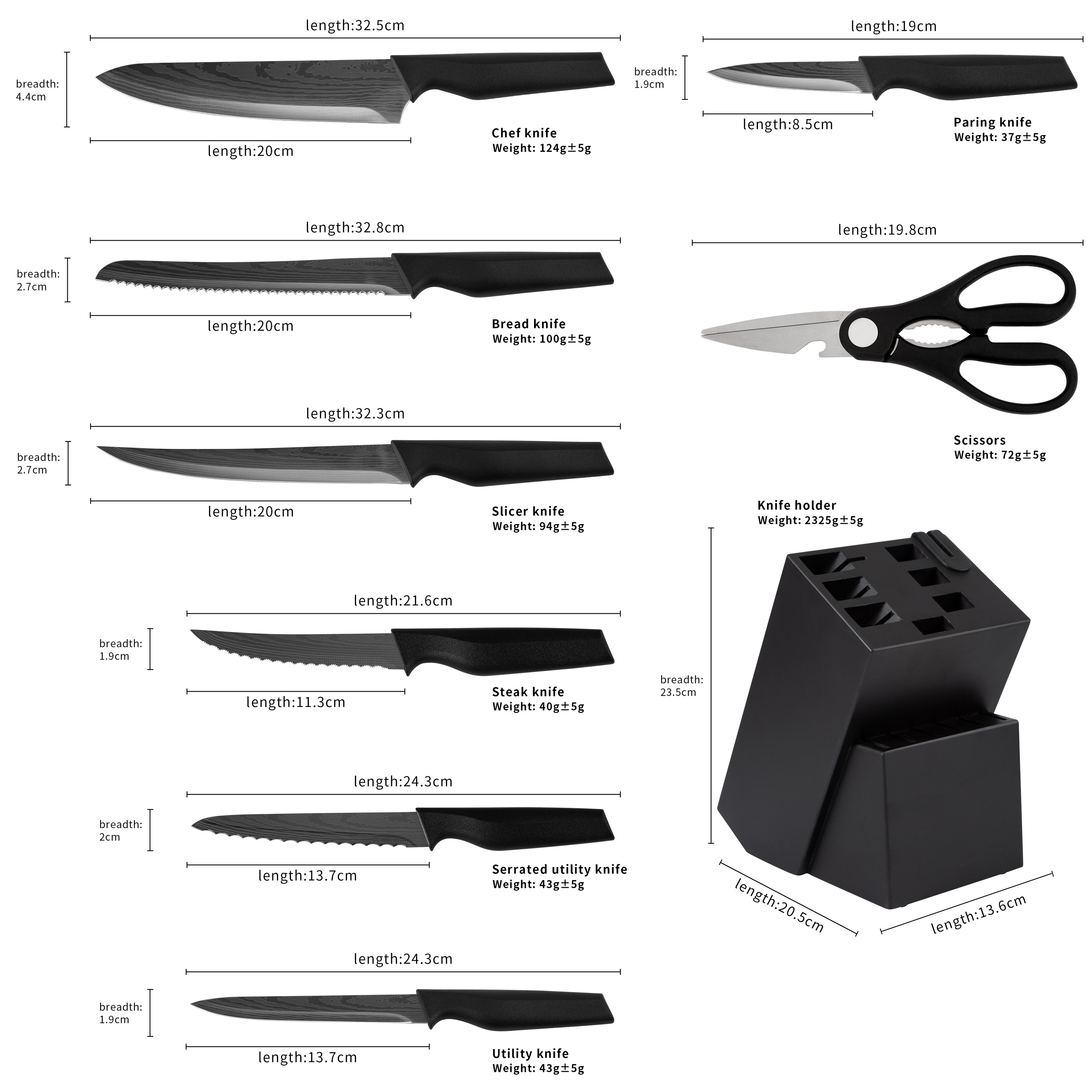 Ambidextrous Self-Sharpening 14-Piece Knife Set 3