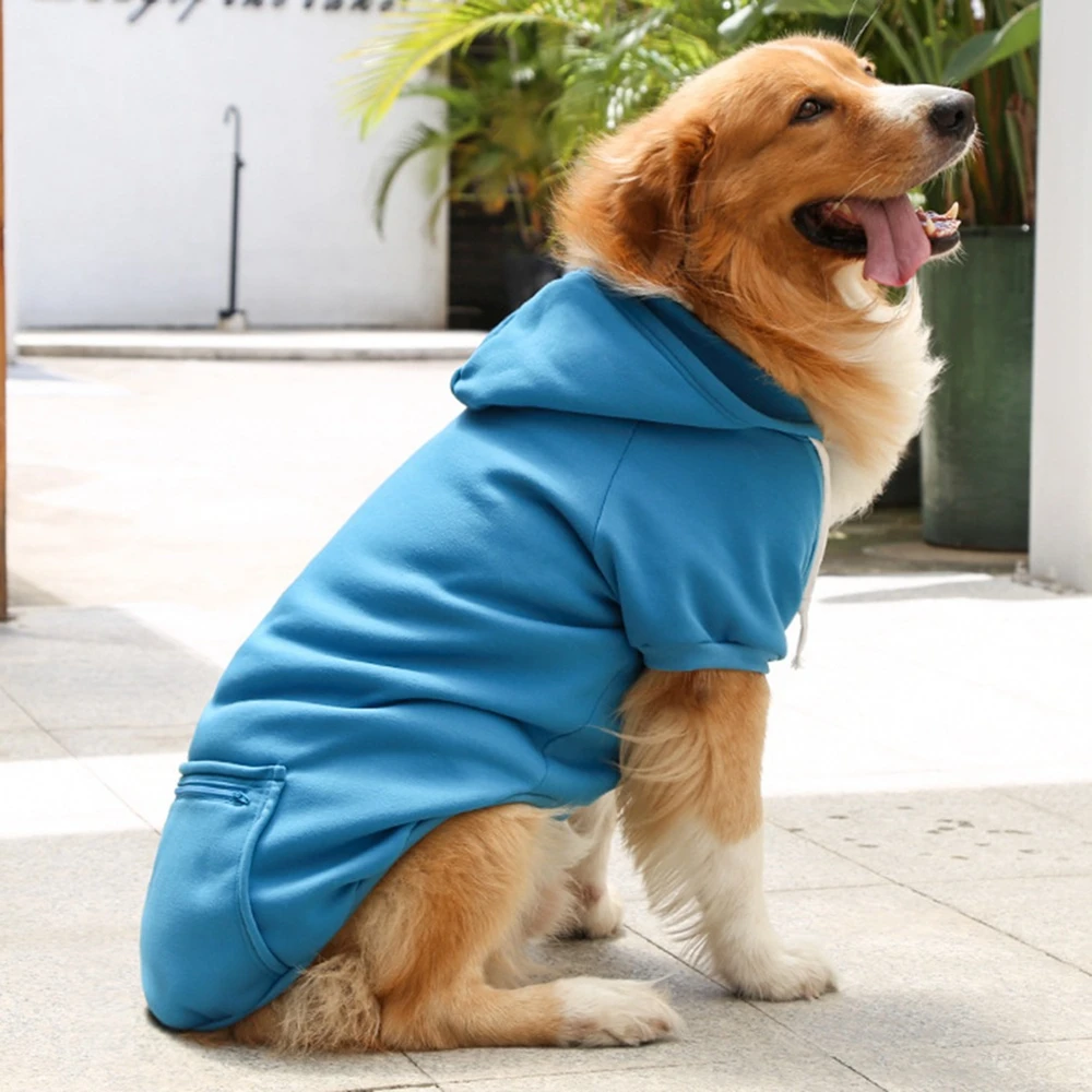 Haustier Hund Hoodies Pullover Winterkleid ung mit Hut 3