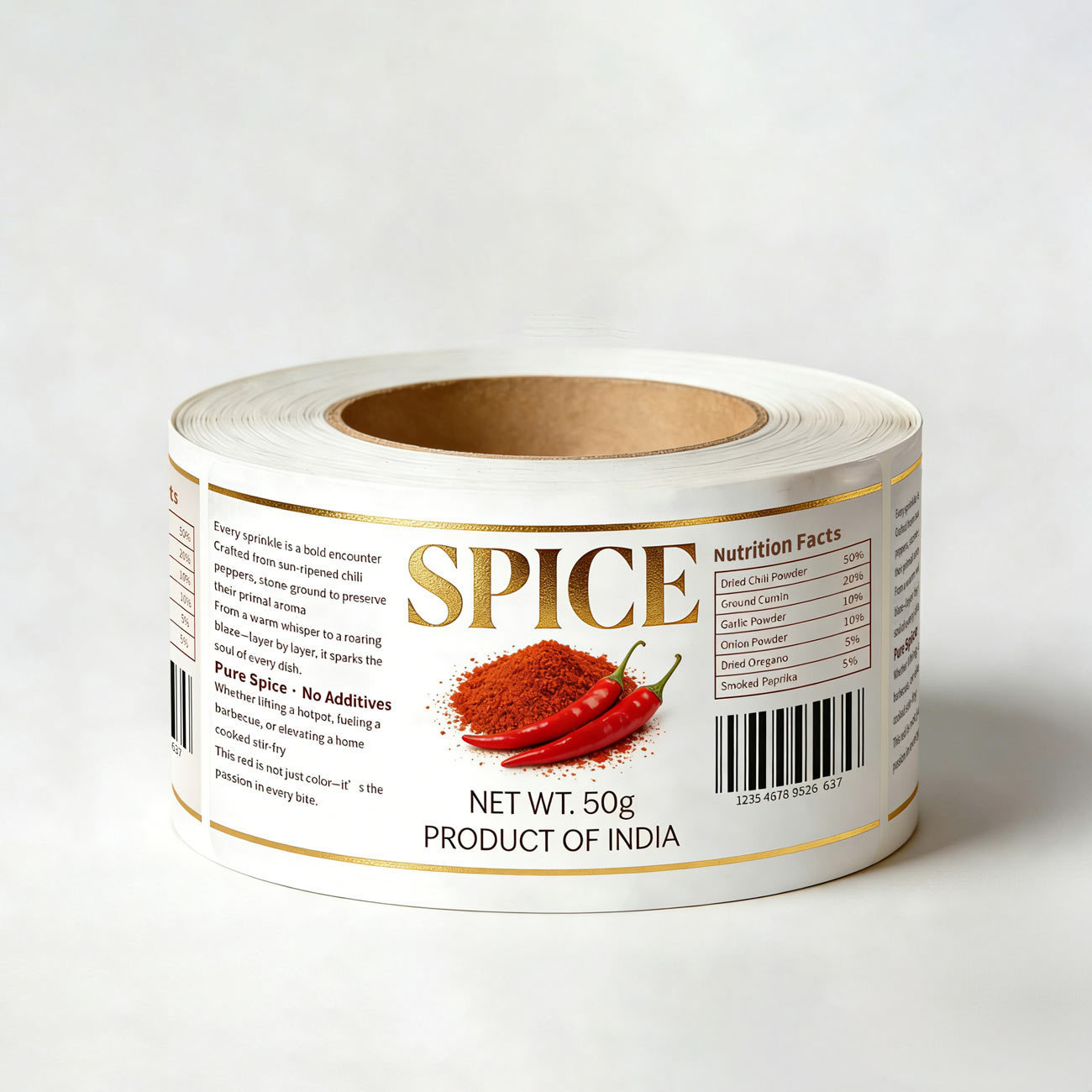 Printing Food Label Maker Roll Waterproof Spice Powder
