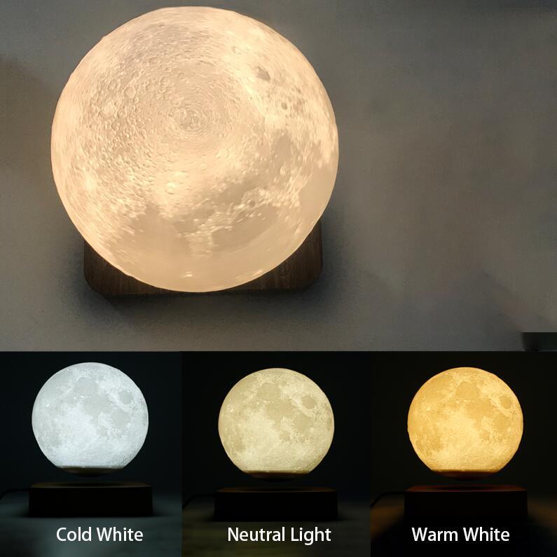Levitating 3D Moon Lamp LED Table Light 3