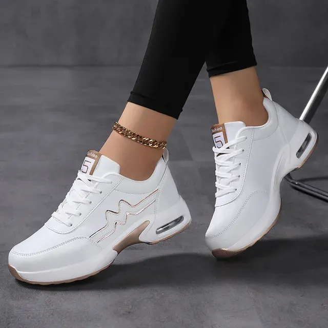 Women's Spring Casual Platform Sneakers Comfortable White Chunky 2
