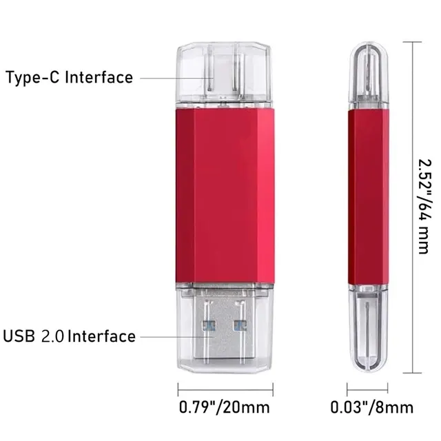 Type-C OTG USB Flash Drive 256GB Keychain 1