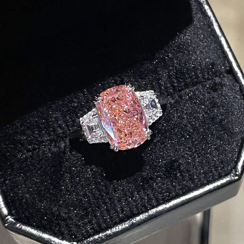 Luxury Heavy Craftsmanship Simulated Diamond Ring Large Carat
