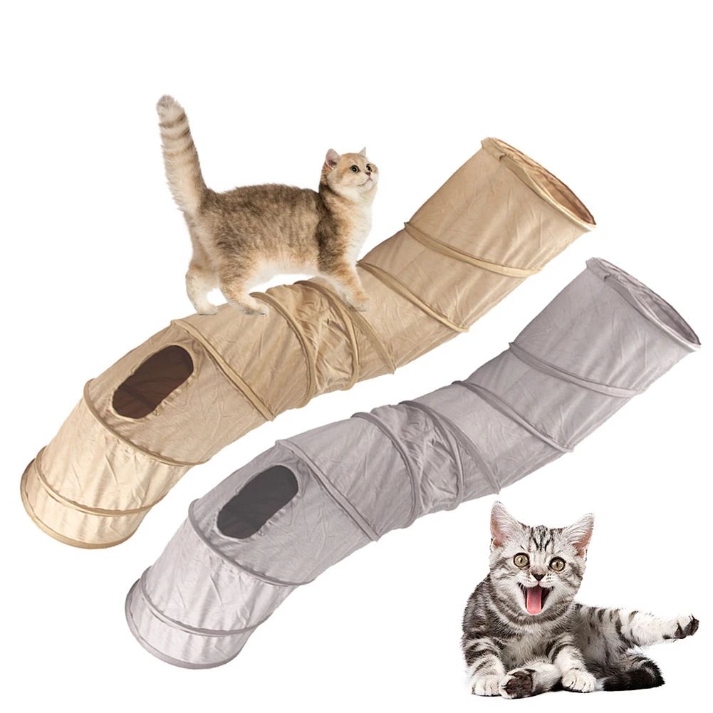 Cat Tunnel Collapsible S-Shape Peekaboo Cave Play Tube