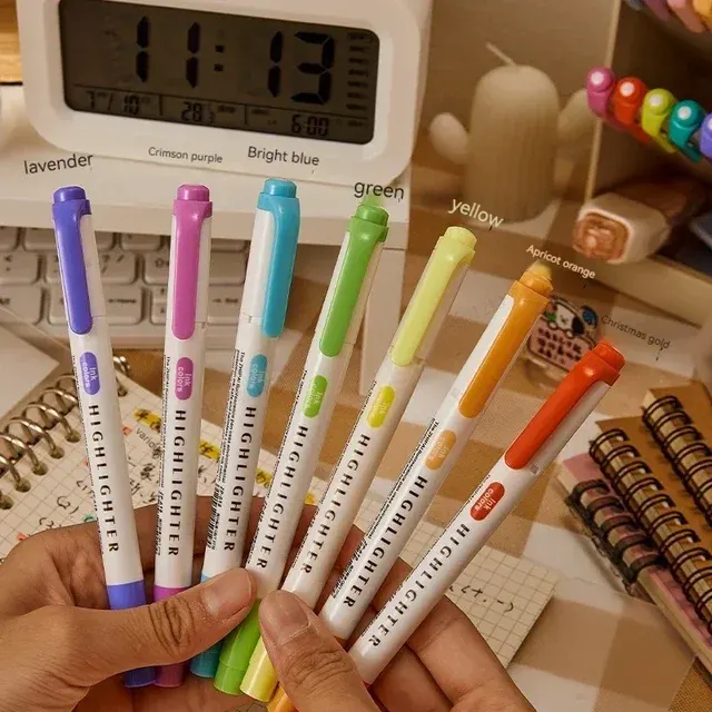 Double-Tip Pastel Highlighter Set, 5 Colors 2