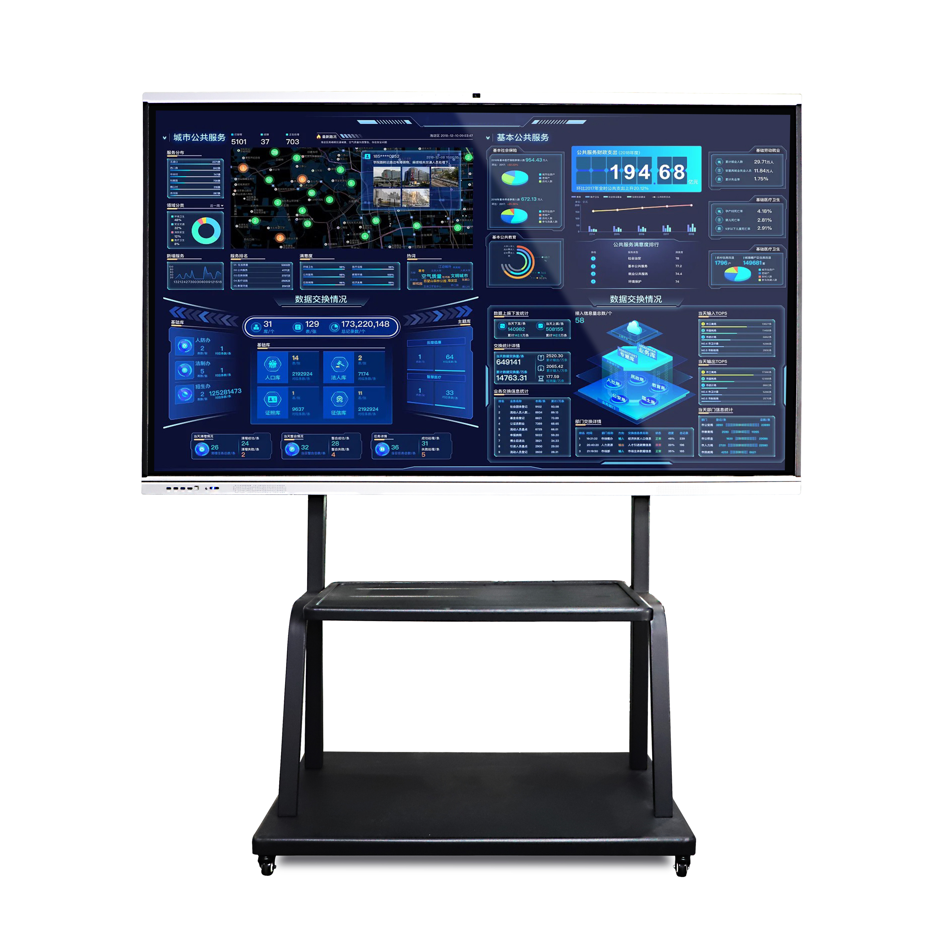 Smart Interactive Whiteboard 55 65 75 Inch Dual 2