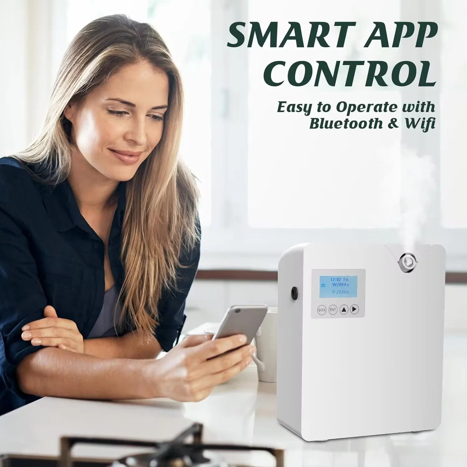 Bluetooth Smart Aroma Diffusor Hotels Lufterfrischer Abdeckung 300m3 3