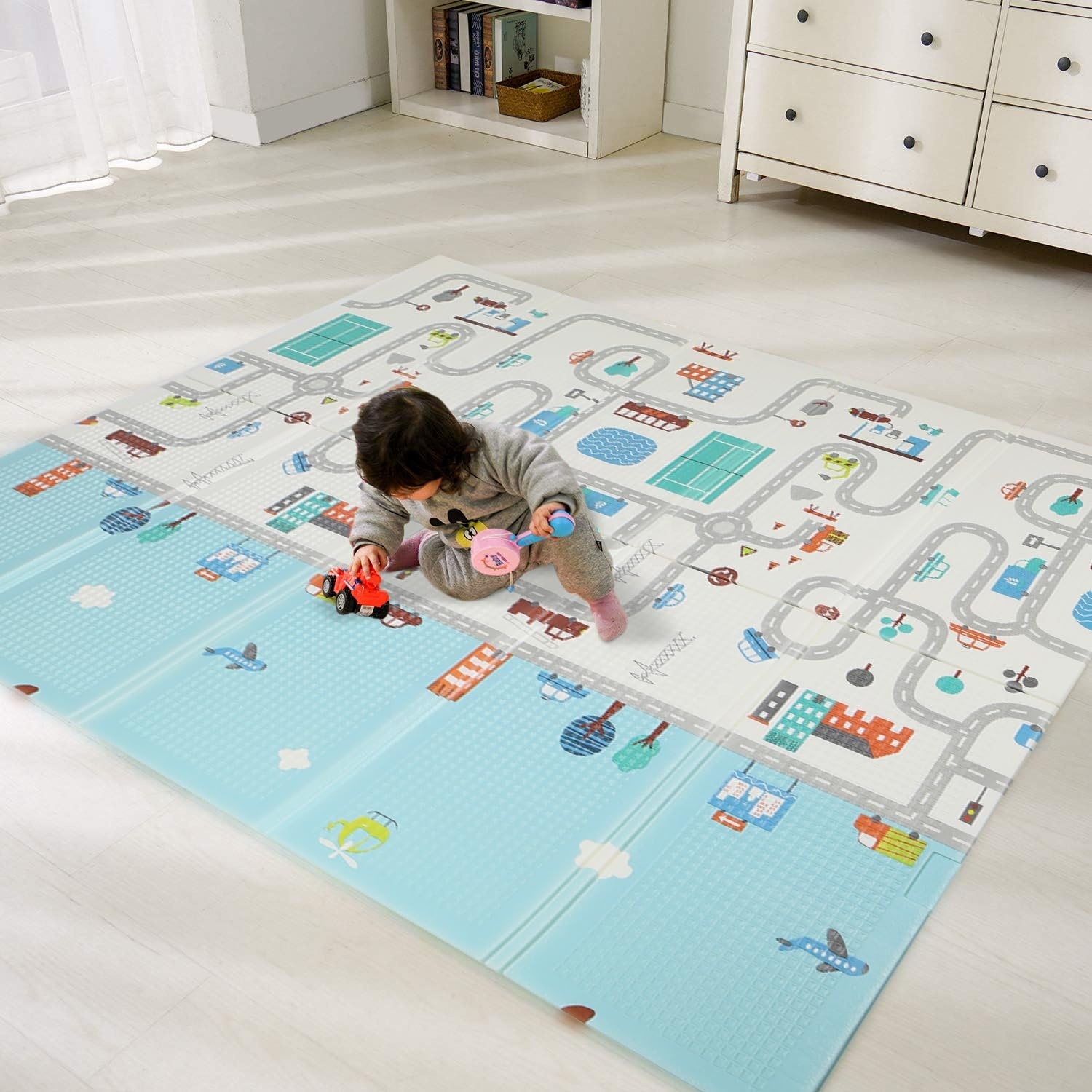 Patterned Foldable Baby Gym Mat 4