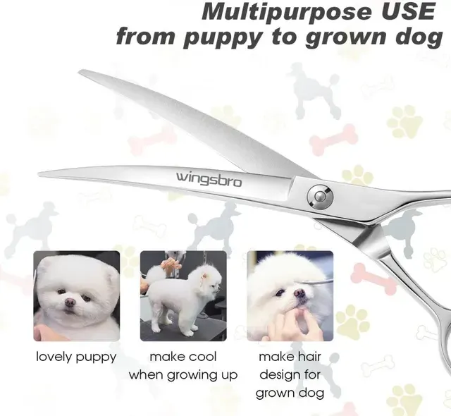 Curved Professional Dog Grooming Scissors 7.5-Inch 3