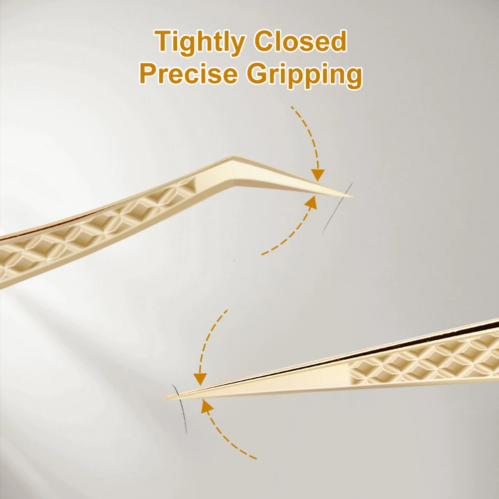 Stainless Steel Fiber Tip Tweezers with Diamond Grip 2