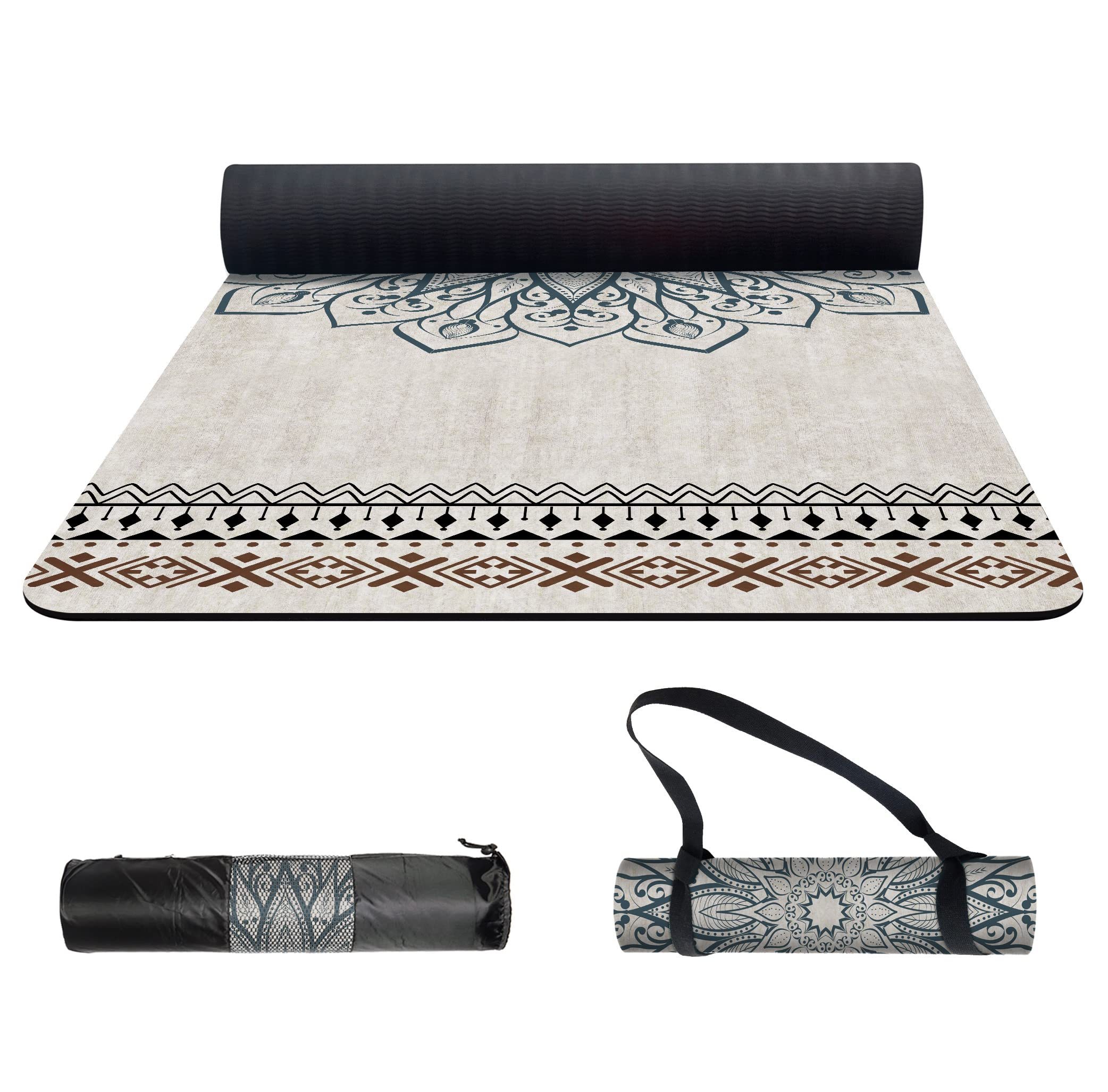 Non-Slip 6mm TPE Yoga Mat with Bag