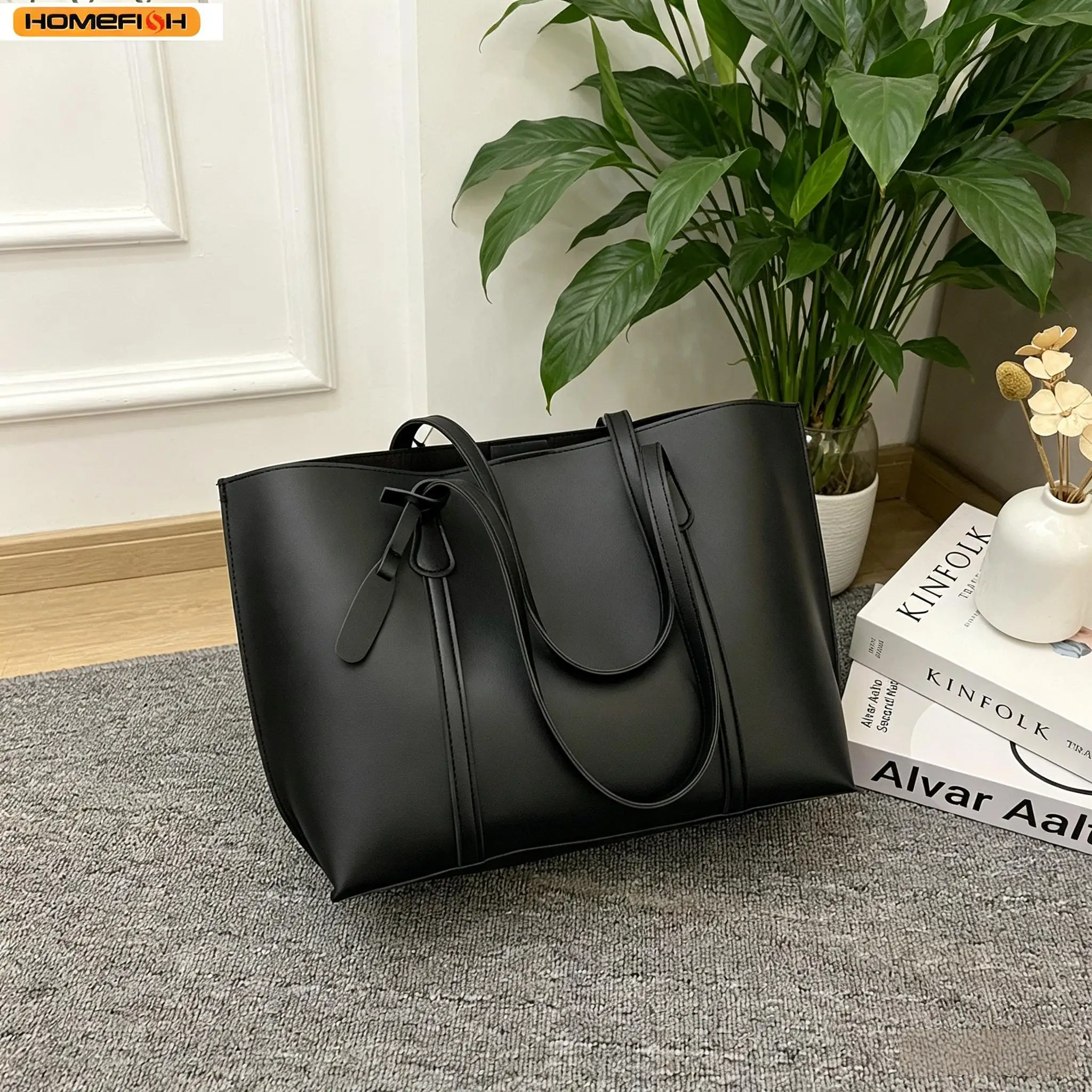 Koreanischer Stil Weiche Lederhandtasche für Damen Große Kapazität