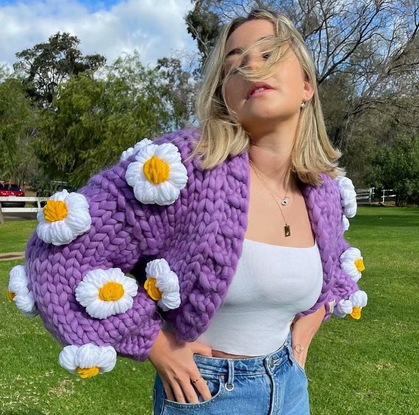 Häkelstrickjacke